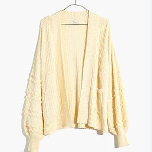 Madewell Bobble Cardigan Sweater Bright Ivory